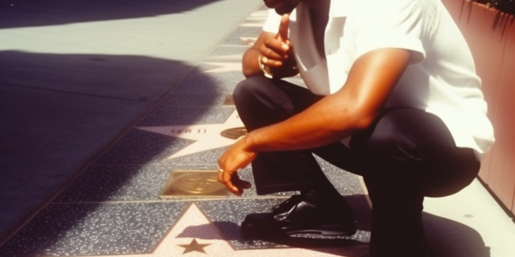 Tupac Shakur received a posthumous star on the Walk of Fame