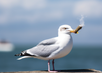 In the UK, Seagulls take away shoals of marijuana from drug addicts to get stoned