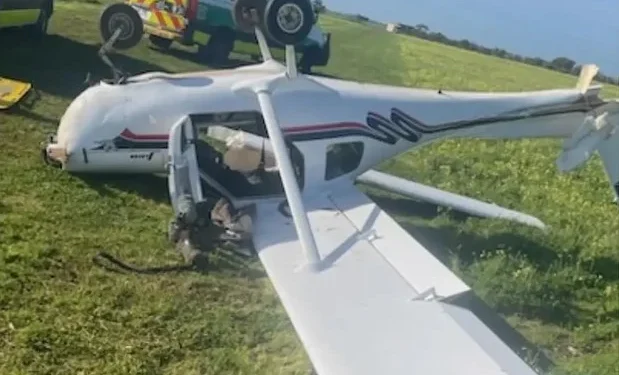 An airplane collided with a horse as it was taking off