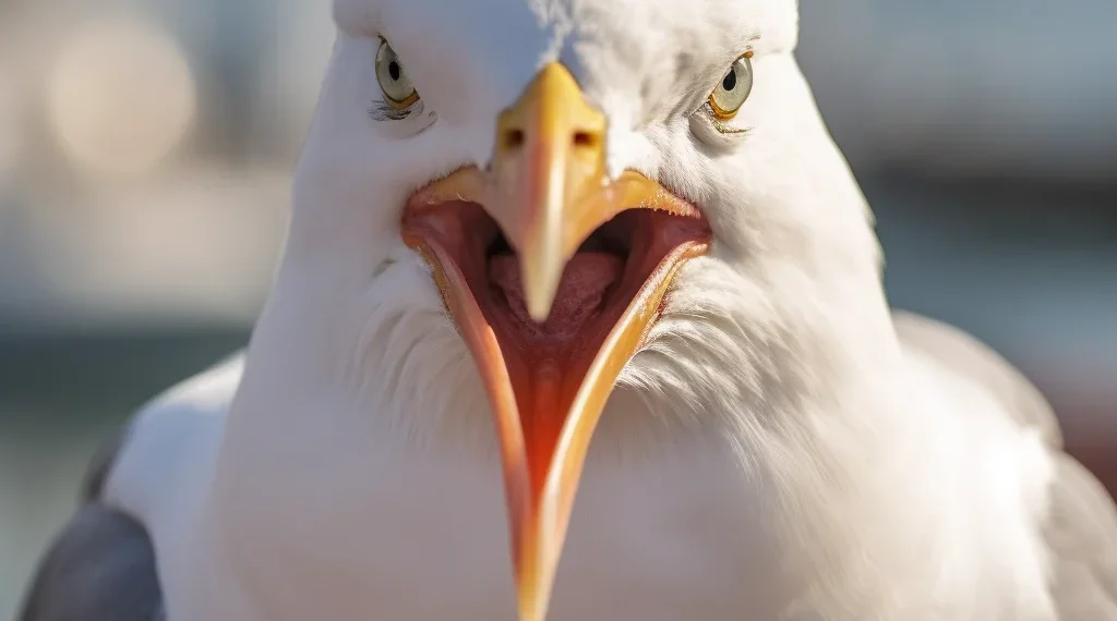 angry seagull