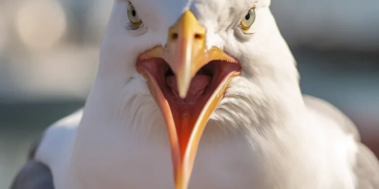 angry seagull