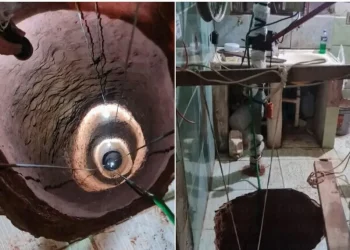 A man dreamed there was treasure under his house, so he dug a hole 