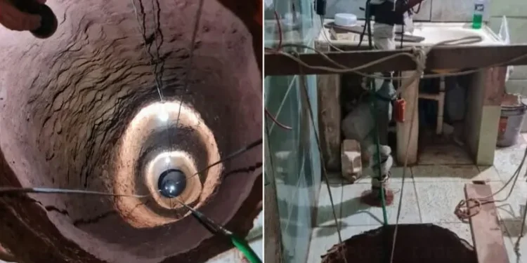 A man dreamed there was treasure under his house, so he dug a hole 