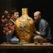 two man and vase