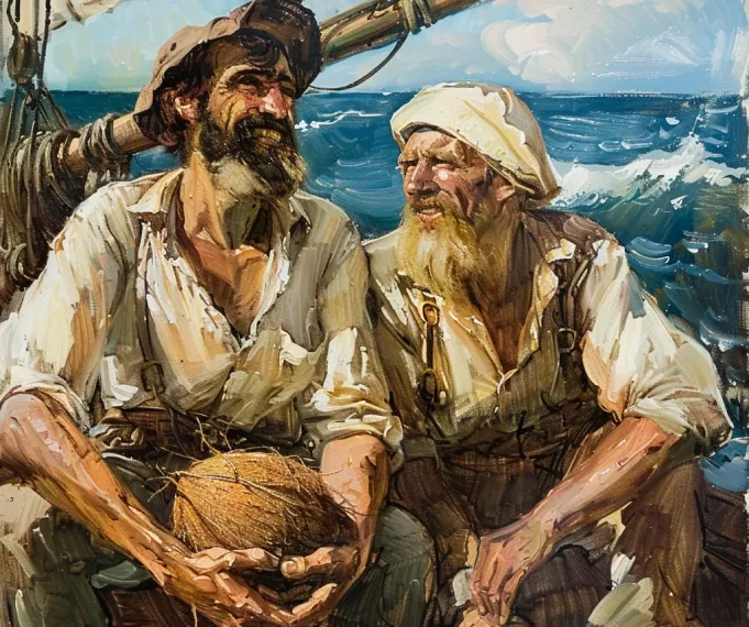Stranded in the middle of the ocean, sailors fed on coconuts for a week on a desert island