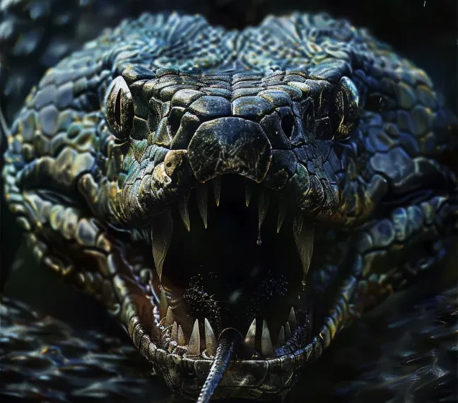 An unknown creature with blade-like fangs was discovered in a cave